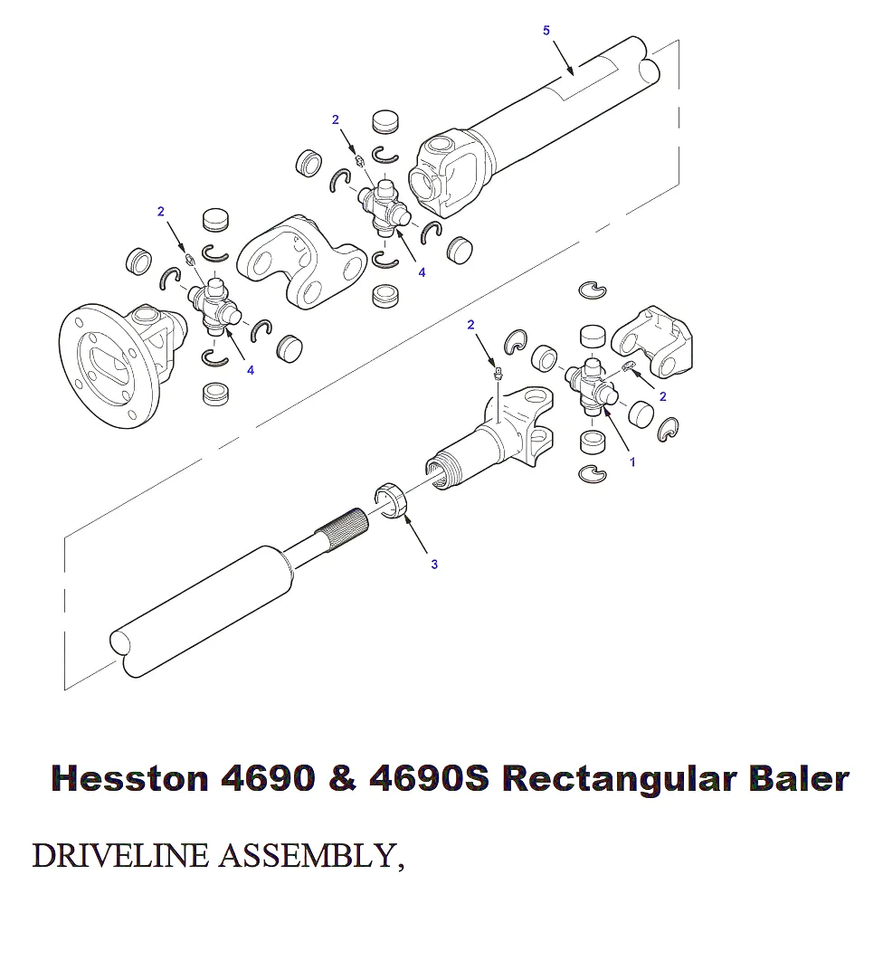 PTO shaft 4690 4690S engineering drawing overall dimensions