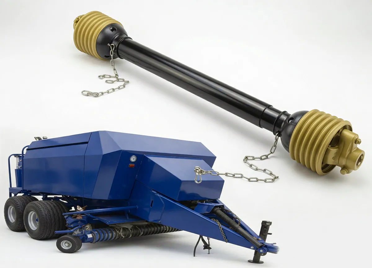 John Deere square baler PTO shaft yoke detail