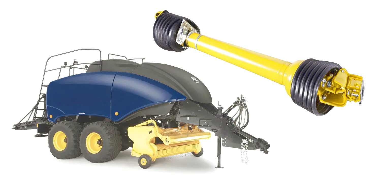 PTO Shaft for New Holland BigBaler Square Balers 330 & 340 5 PTO shaft exploded assembly view showing universal joints and slip clutch