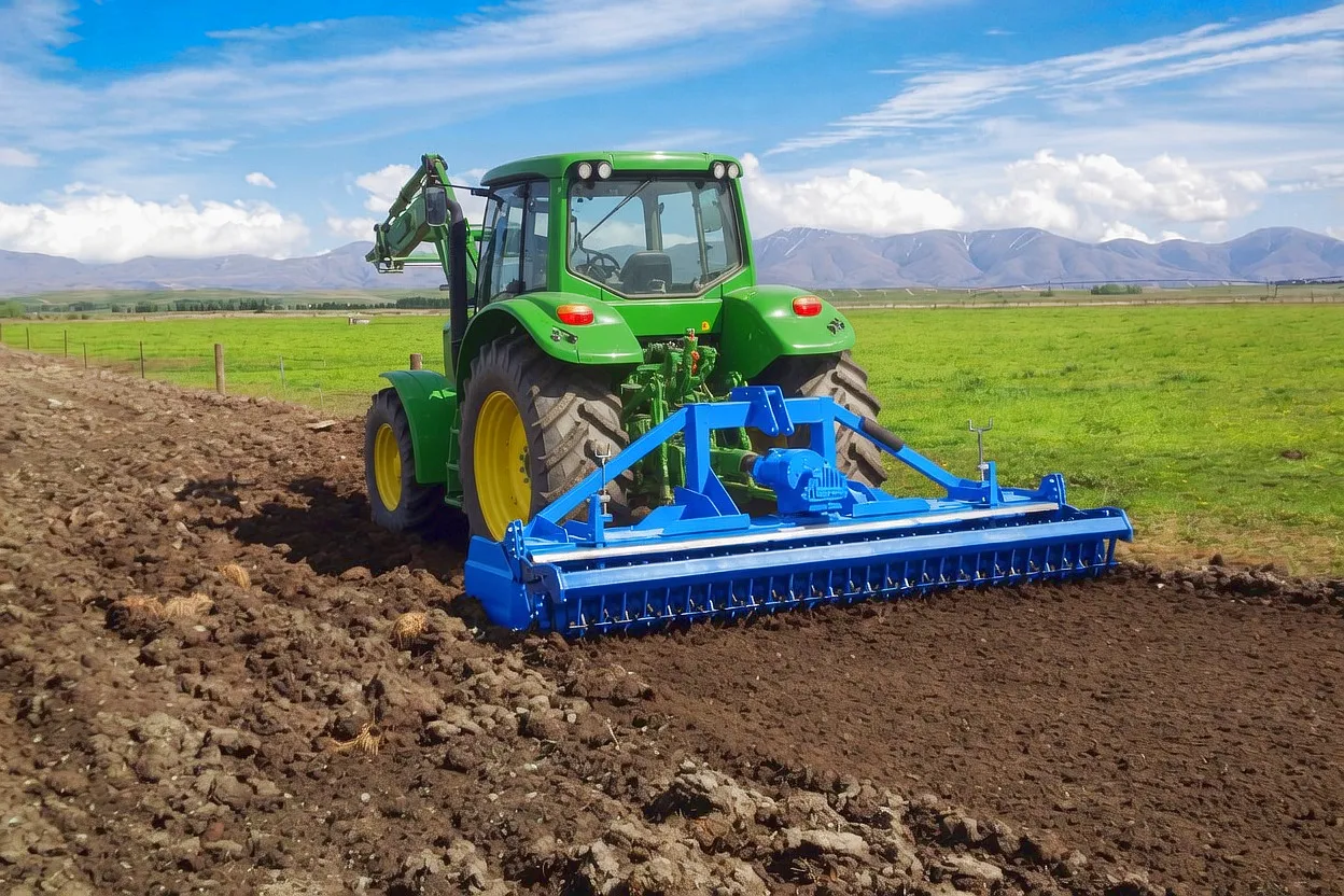Power Harrow Working in Heavy UK Clay Soil
