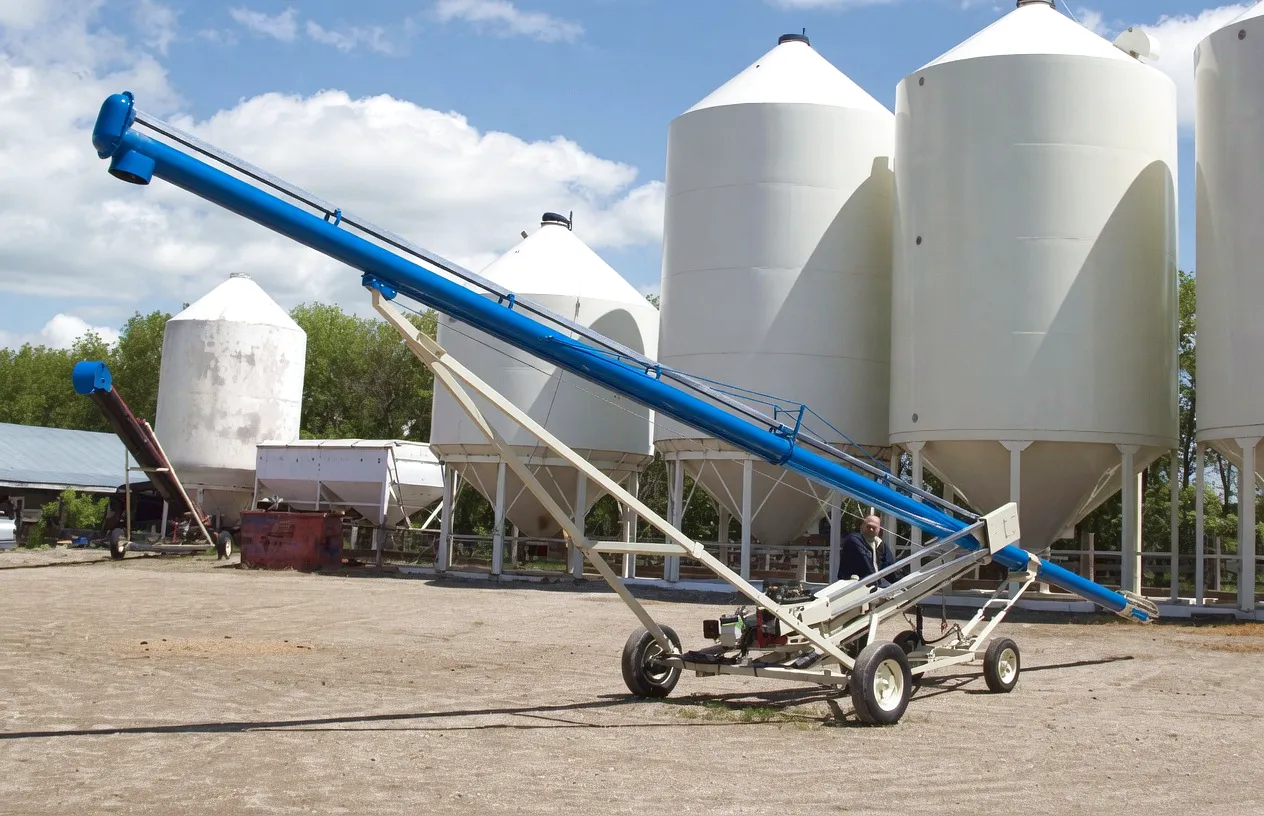 grain auger PTO drive system silo filling UK